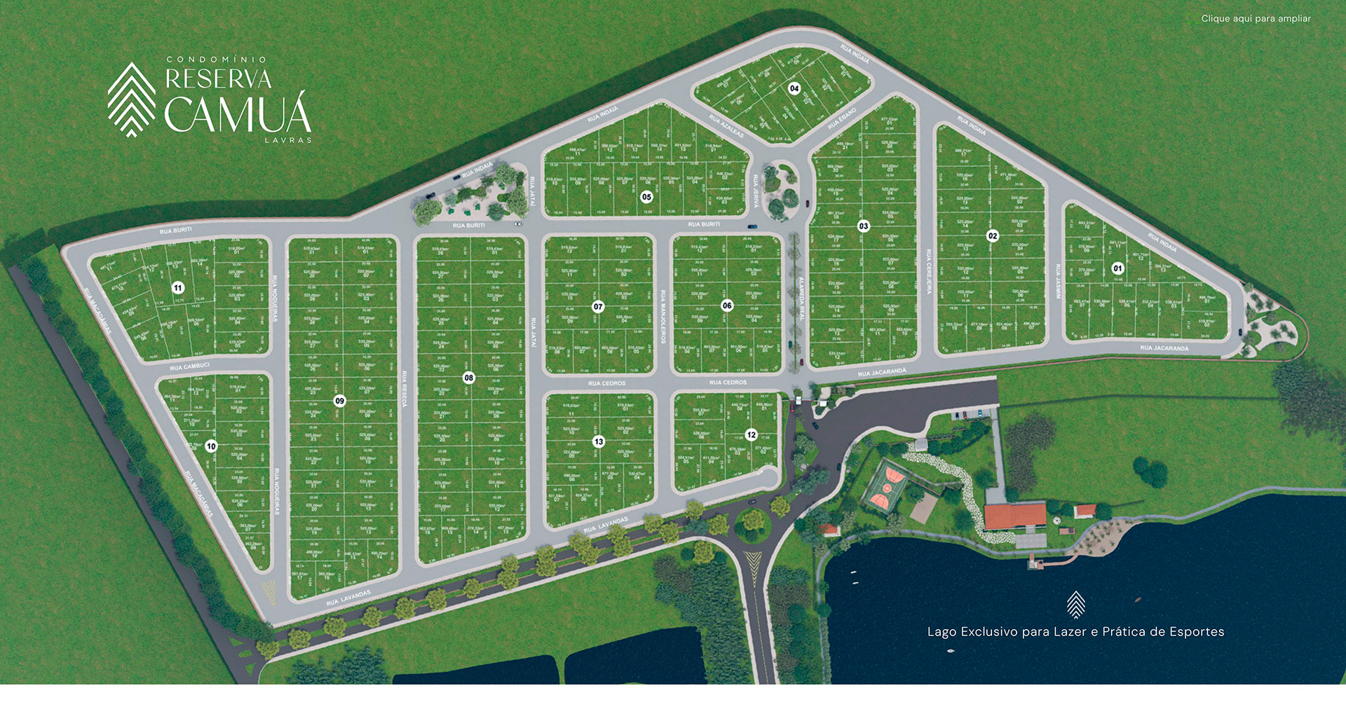 Mapa de lotes do Reserva Camuá